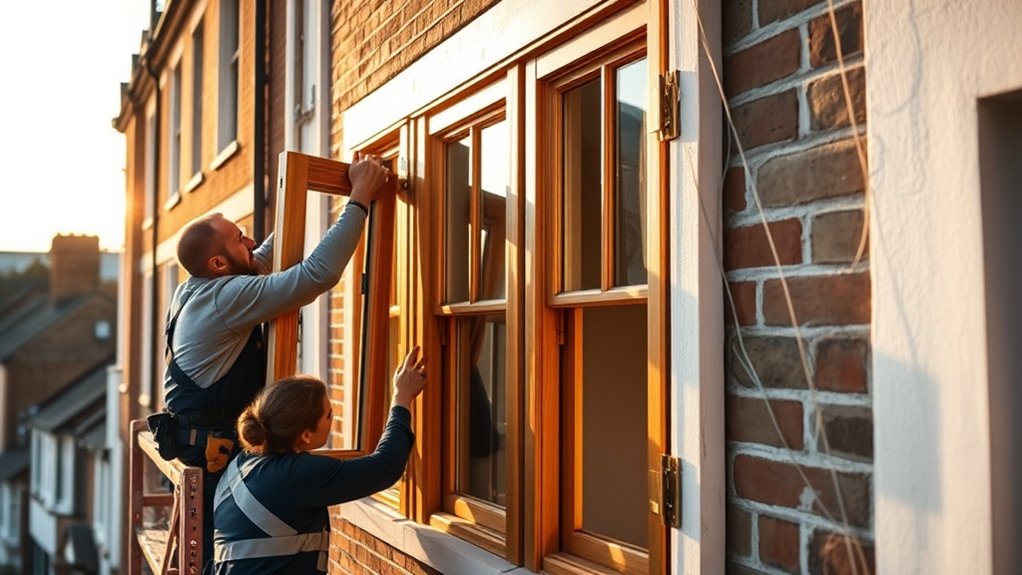 Wooden Window Installation Belgravia